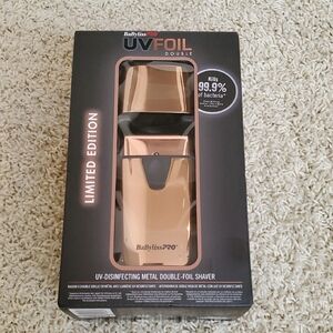 BaBylissPRO Limited Edition Rose Gold UV Disinfecting Metal Double-Foil Shaver